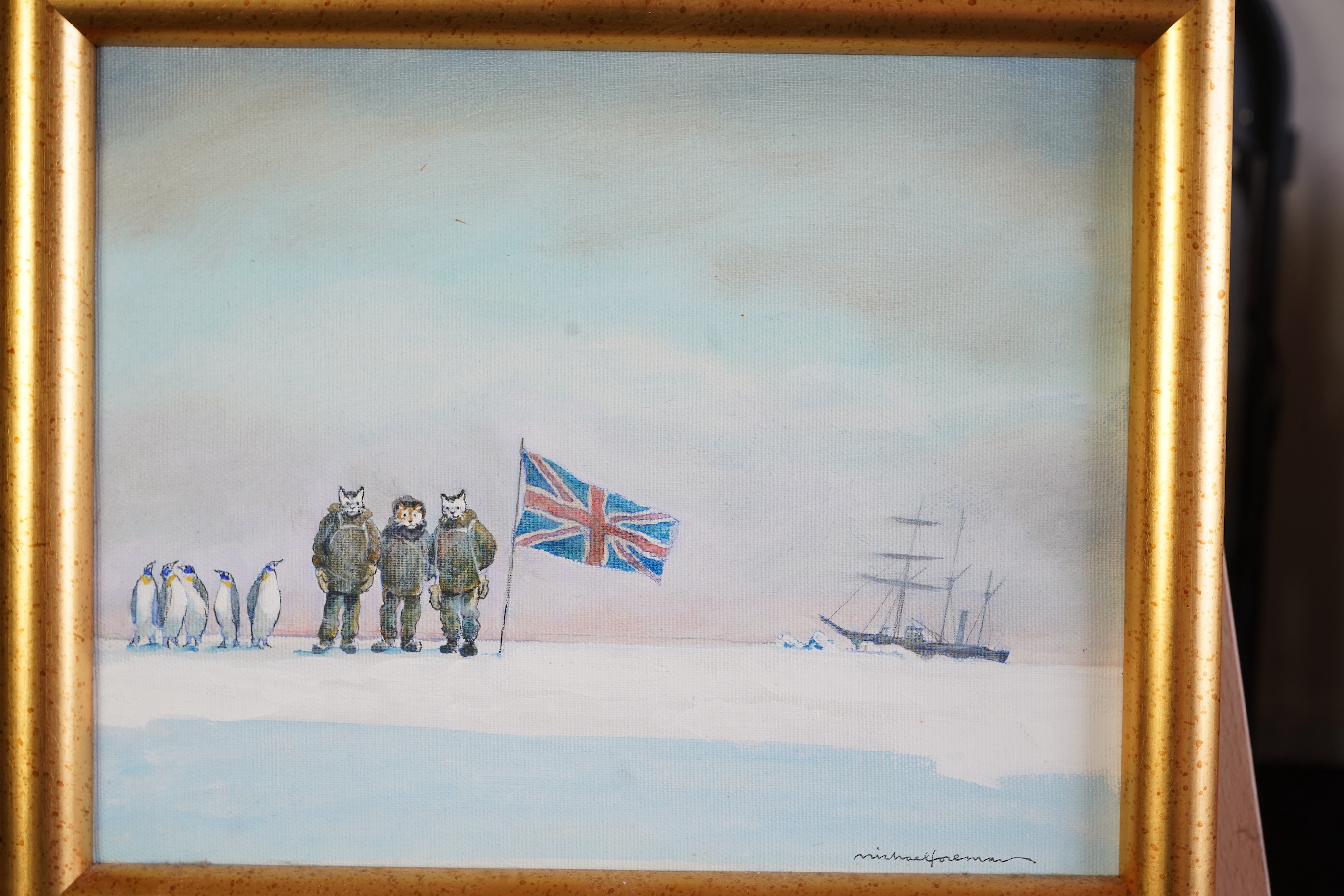 Michael Foreman OBE, RDI, b. 1938, 'Pole Cats'